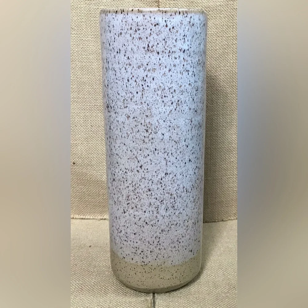 Wizard Of Clay Pottery Tall Cylinder Vase Neutral Cottagecore Minimalist Rustic